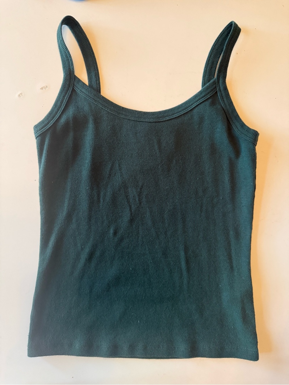 Aritzia Dark Teal Ribbed Homestretch Tank